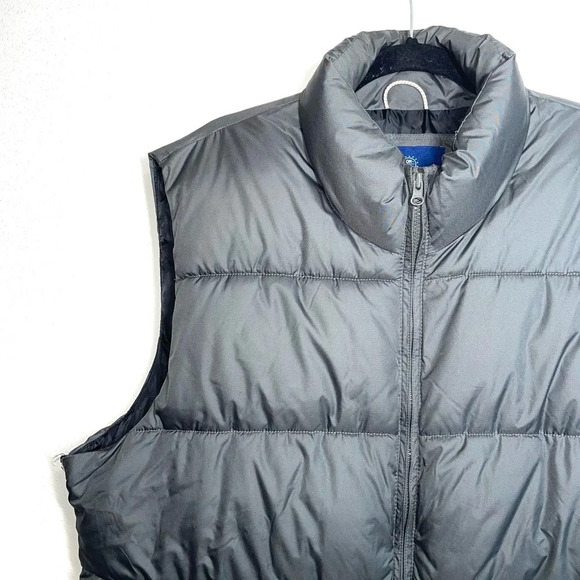 Old Navy Frost Free Stainless Dark Gray Collared Puffer Vest Xlarge Men’s - Picture 3 of 10